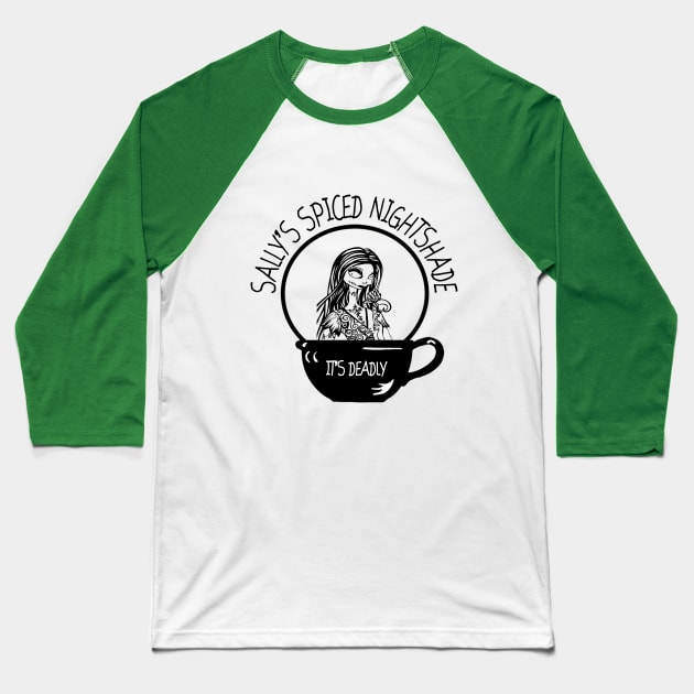 Sally's Spiced Nightshade Baseball T-Shirt by Coffee And